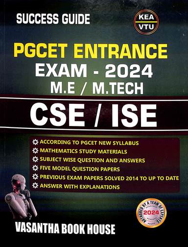 Pgcet Entrance Exam 2024 Cse Ise Me M Tech : Kea Vtu - Beetle Book Shop