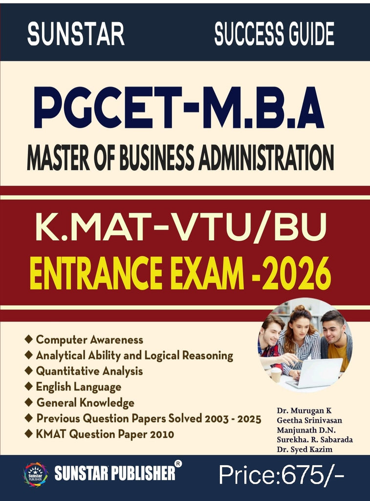PGCET - MBA Entrance Exam 2026 ( Master Of Business Administration ) - Beetle Book Shop