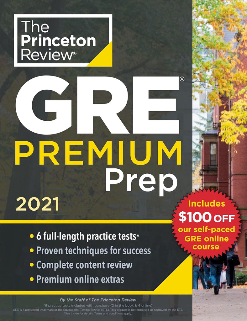 Princeton Review GRE Premium Prep, 36th Edition: 6 Practice Tests + Review & Techniques + Online Too - Beetle Book Shop