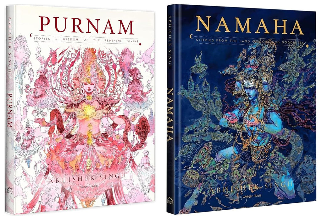 PURNAM - STORIES & WISDOM OF THE FEMININE DIVINE & Namaha - Stories From The Land Of Gods And Goddesses: Illustrated Stories Hardcover Edition Special Print - Beetle Book Shop