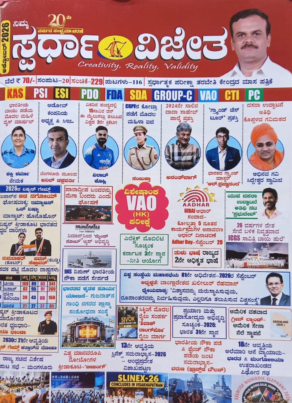 Spardha Vijetha Monthly magazine October -2026