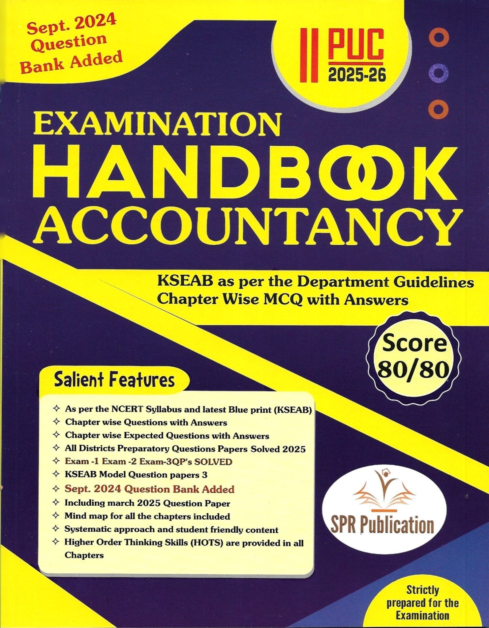 Spr 2nd PUC Examination Handbook - Accountancy - 2025/26 Paperback - Beetle Book Shop