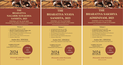 The Bharatiya nyaya sanhita,2023 ( Volume 1,2,3 ) - Beetle Book Shop