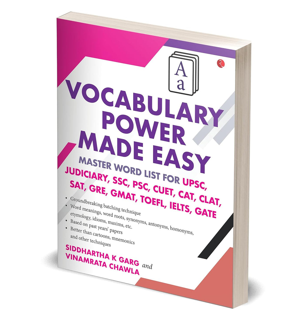 Vocabulary Power Made Easy: Master Word List for UPSC, Judiciary, SSC, PSC, CUET CAT, CLA T, SAT, GRE, GMAT, TOE FL, IELTS, GATE - Beetle Book Shop