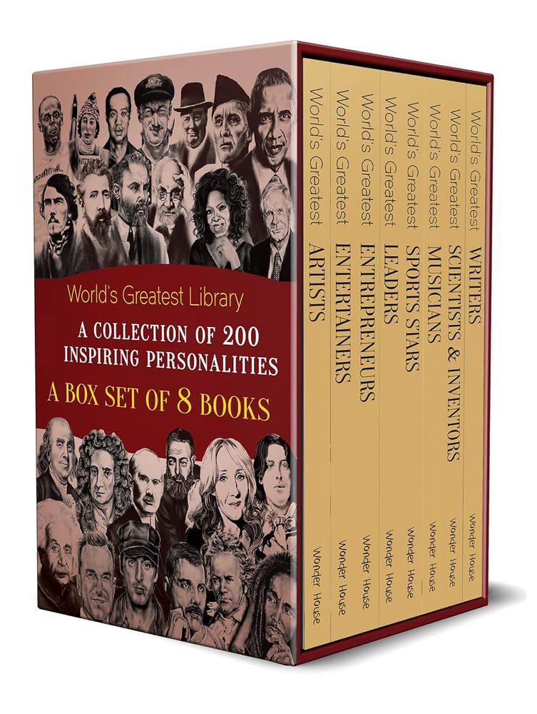 Worlds Greatest Library : A Collection of 200 Inspiring Personalities (Box Set of 8 Biographies)