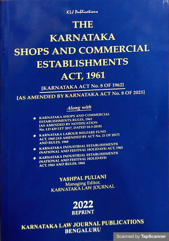 THE KARNATAKA SHOPS AND COMMERCIAL ESTABLISHMENTS ACT, 1961 [KARNATAKA ACT No. 8 OF 1962]