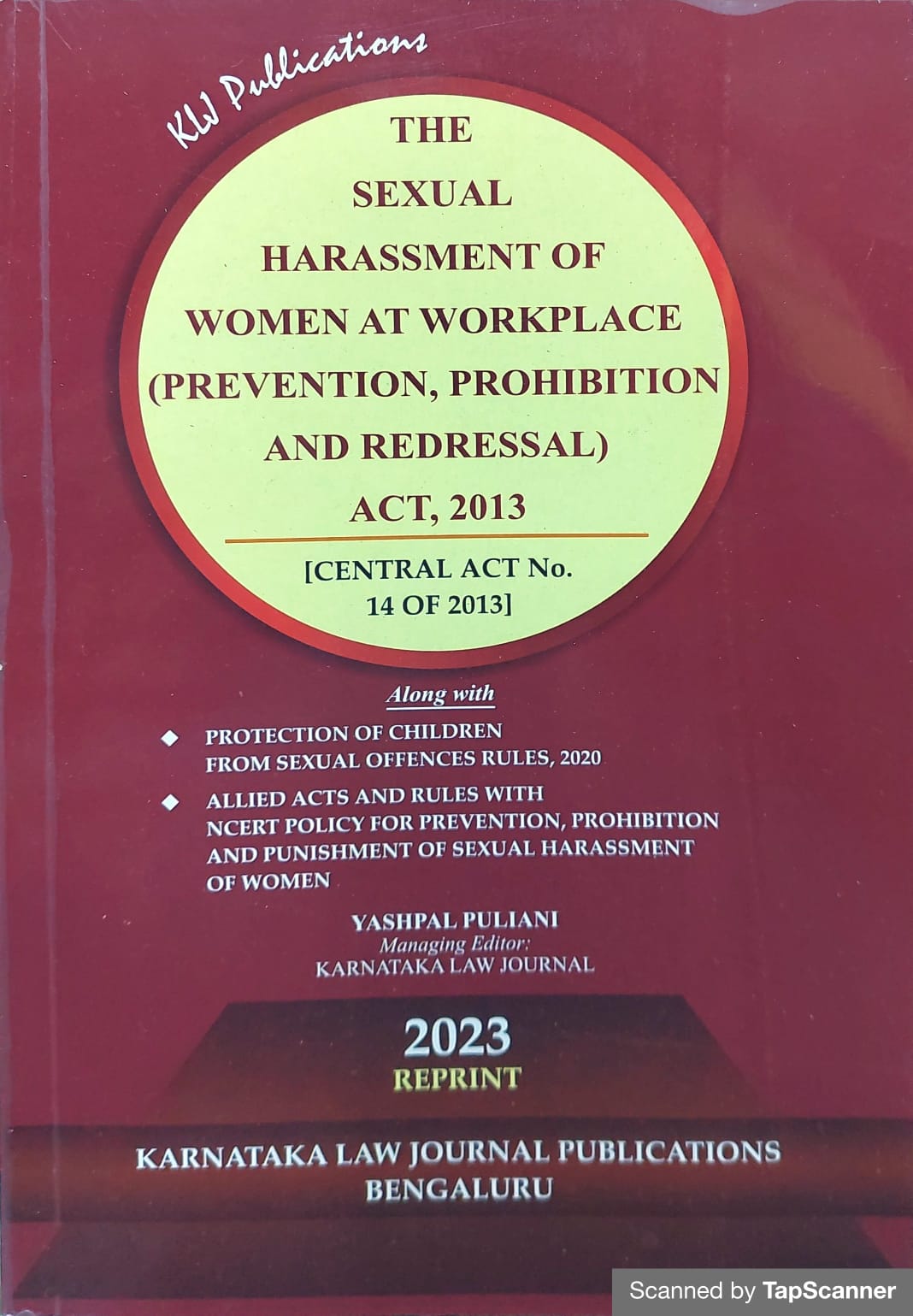 THE SEXUAL HARASSMENT OF WOMEN AT WORKPLACE (PREVENTION, PROHIBITION AND REDRESSAL) - Beetle Book Shop